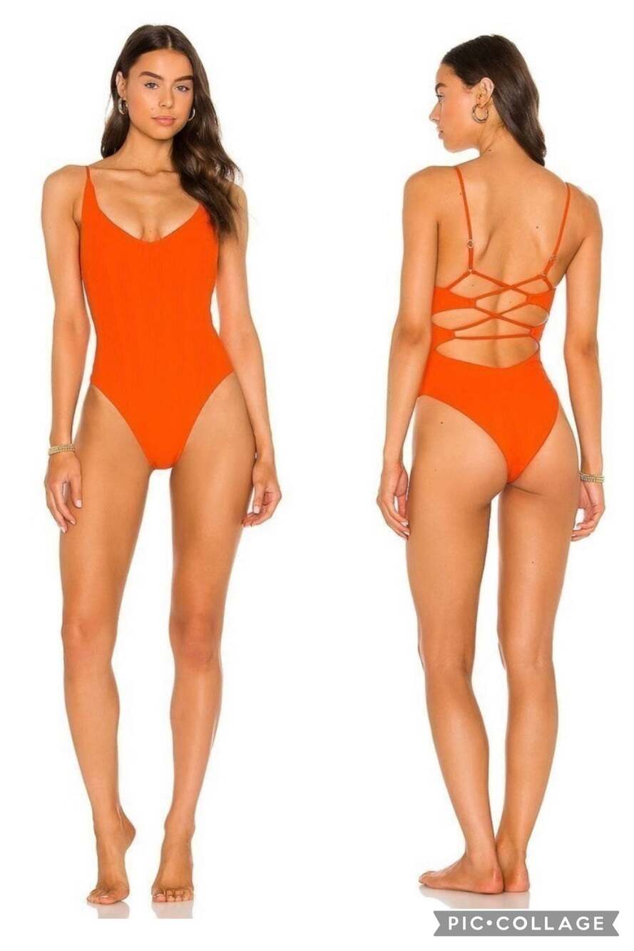 LSPACE Gianna One-Piece Swimsuit In Poppy Orange Size 6